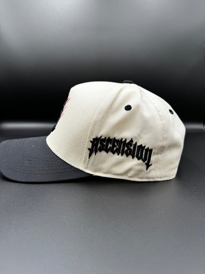 Ascension 555 Snapback – Cream & Black